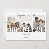 Simple Modern 3 foto bruiloft website uitnodiging (Voorkant)