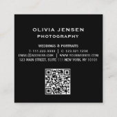 Simple Modern 4-Photo Professional-fotograaf Vierkante Visitekaartje (Achterkant)