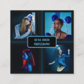 Simple Modern 4-Photo Professional-fotograaf Vierkante Visitekaartje (Voorkant)