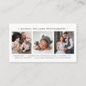 Simple Modern 4-Photo Professional-fotograaf Visitekaartje (Voorkant)