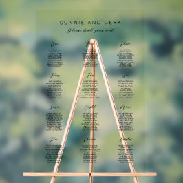 Simple Modern Acrylic Wedding Seating Chart Acryl Bord