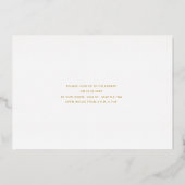 Simple Modern Afstudeerder Letters Gold Photo Afst Folie Uitnodiging (Achterkant)