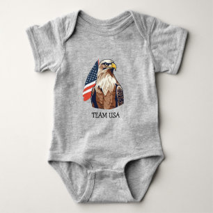 Simple Modern Amerika Fan cheer USA Vlag teamnaam Romper