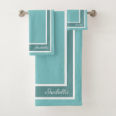 Simple Modern Aqua Sky Bad Handdoek (Insitu)