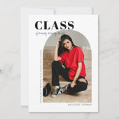 Simple Modern Arch Two Photo Afstuderen Aankondiging (Voorkant)