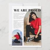 Simple Modern Arch Two Photo Afstuderen Aankondiging (Achterkant)