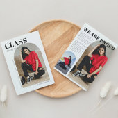 Simple Modern Arch Two Photo Afstuderen Aankondiging