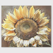 Simple Modern Art Sun Sunflower Collectie Cadeaupapier (Vlak)