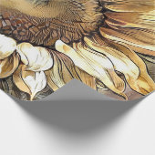 Simple Modern Art Sun Sunflower Collectie Cadeaupapier (Hoek)