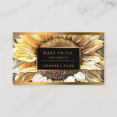 Simple Modern Art Sun Sunflower Collectie Visitekaartje (Voorkant)