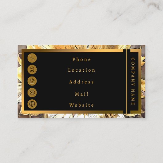 Simple Modern Art Sun Sunflower Collectie Visitekaartje (Achterkant)