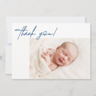 Simple Modern Baby Blue Baby shower Gift Aankondiging