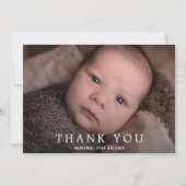 Simple Modern Baby Photo Baby shower Bedankkaart (Voorkant)