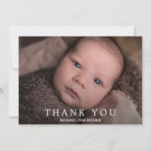 Simple Modern Baby Photo Baby shower Bedankkaart