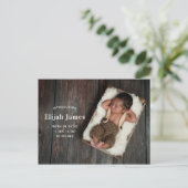 Simple Modern Birth Announcement Briefkaart (Staand voorkant)