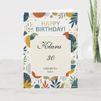 Simple Modern Birthday Card Kaart