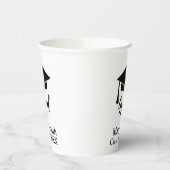 Simple Modern Black and White Party Cup Papieren Bekers (Links)
