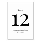 Simple Modern Black and White Wedding Kaart (Achterkant)