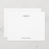 Simple Modern Black Gray Typography Monogram Notitiekaartje (Voorkant / Achterkant)