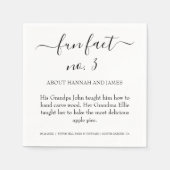 Simple Modern Black Script Fun Fact 3 Weddenschap Servet (Voorkant)