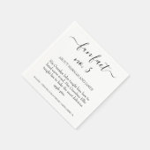 Simple Modern Black Script Fun Fact 3 Weddenschap Servet (Hoek)
