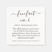 Simple Modern Black Script Fun Fact 4 Weddenschap Servet (Voorkant)