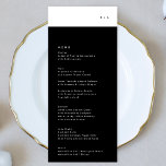 Simple Modern Black Stripe Monogram Weddenschap Me Menu<br><div class="desc">slim menu om het collectie aan te passen *als u meer papieren opties wilt,  kunt u dit ontwerp overbrengen naar een slim programma *of voor meer hulp contact met mij opnemen</div>