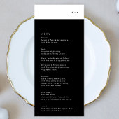 Simple Modern Black Stripe Monogram Weddenschap Me Menu