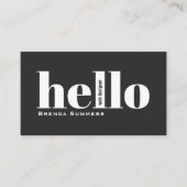 Simple Modern Black & White Background  Visitekaartje (Voorkant)