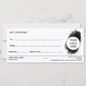 Simple Modern Black White Certificate Gift Kaart (Achterkant)