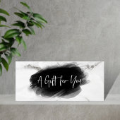 Simple Modern Black White Certificate Gift Kaart