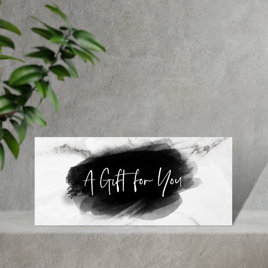 Simple Modern Black White Certificate Gift Kaart