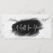 Simple Modern Black White Certificate Gift Kaart (Voorkant)