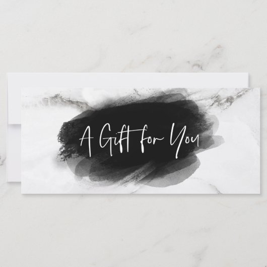 Simple Modern Black White Certificate Gift Kaart (Voorkant)