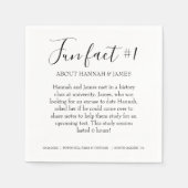 Simple Modern Black White Fact 1 Wedding Napki Servet (Voorkant)
