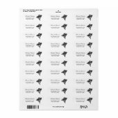 Simple Modern Black & White Joshua Tree Boho Etiket (Full Sheet)