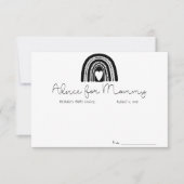 Simple Modern Black White Rainbow-advies voor moed Notitiekaartje (Voorkant)