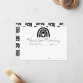 Simple Modern Black White Rainbow-advies voor moed Notitiekaartje (Voorkant / Achterkant in situ)