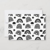 Simple Modern Black White Rainbow-advies voor moed Notitiekaartje (Achterkant)