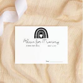 Simple Modern Black White Rainbow-advies voor moed Notitiekaartje
