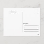 Simple Modern Blue Holly Berries Foto Feestdagenkaart (Achterkant)