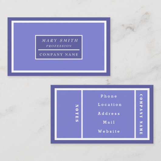 Simple Modern Blue Irish Visitekaartje (Voorkant / Achterkant)