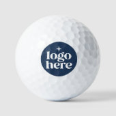 Simple Modern Blue Logo Golfballen (Voorkant)