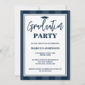 Simple Modern Blue Photo 2026 Graduation Party Kaart (Achterkant)