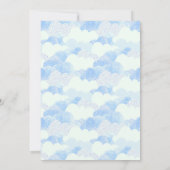 Simple Modern Blue Sky Clouds Baby shower Kaart (Achterkant)