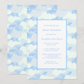 Simple Modern Blue Sky Clouds Baby shower Kaart (Voorkant / Achterkant)