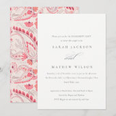 Simple Modern Blush Paisley Typography Verloving Kaart (Voorkant / Achterkant)
