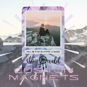 Simple Modern Boho Custom Photo Magnet Magneet