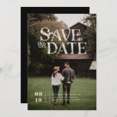 Simple Modern Boho | De foto bewaart de Datum Save The Date (Voorkant / Achterkant)