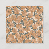 Simple Modern Boho Floral Logo Feminine Vierkante Visitekaartje (Achterkant)
